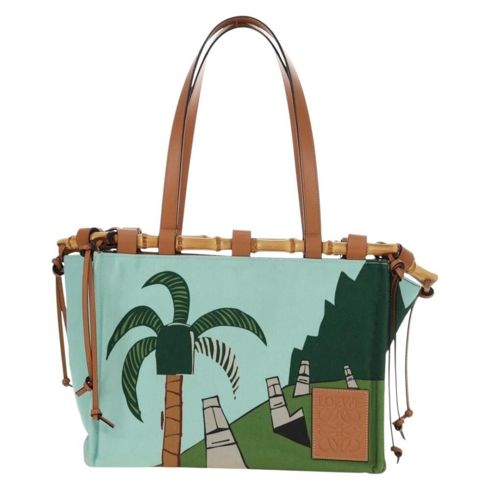 Loewe Canvas Cushion Tote Blue